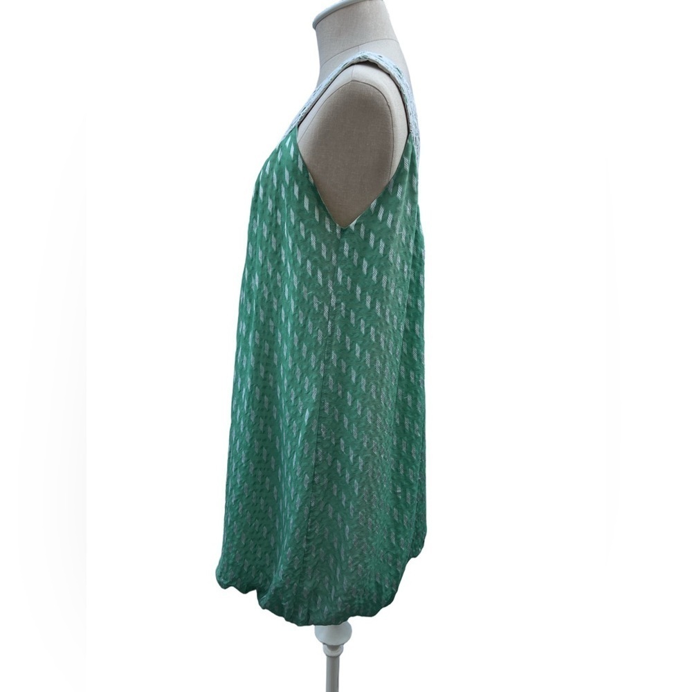 Vintage Helen Wang Silk Green and White Lace Dress Size 4 - Picture 6 of 9